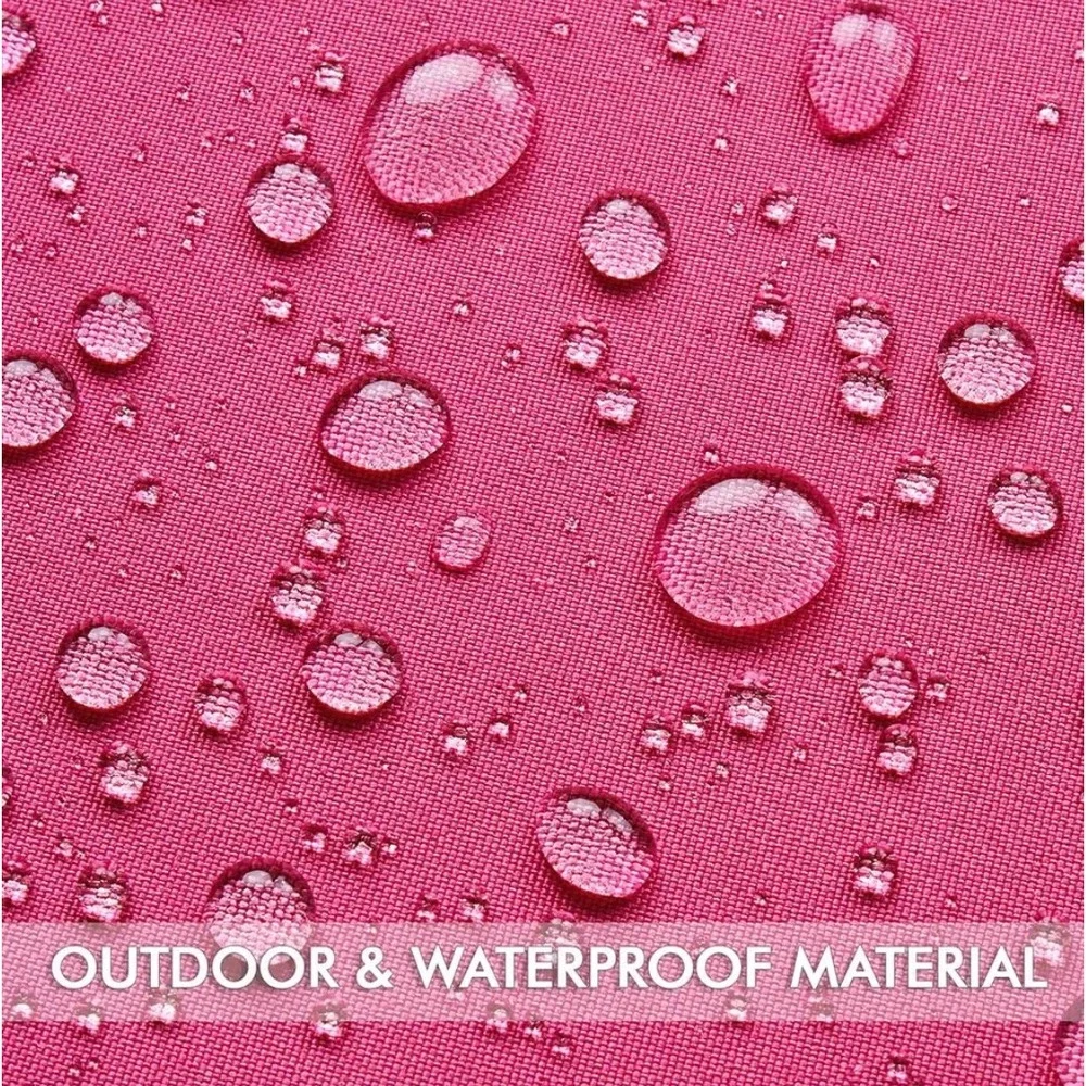 2 Pack Hot Pink Outdoor Waterproof Pillow Covers 18x18 White Piping Hidden Zip